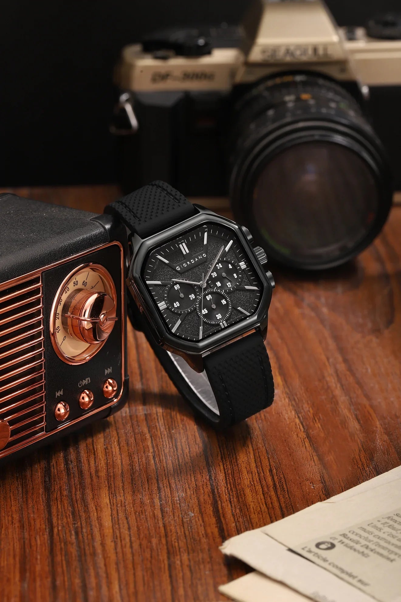 Giordano Analog Chronograph Watch for Men with Square Dial